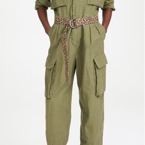 NWT R13 Green Cargo Jumpsuit  (Large)